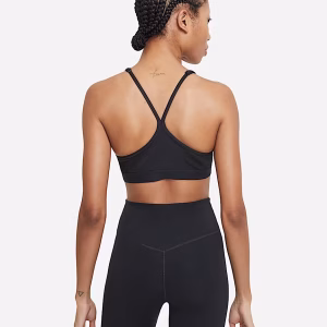 black indy v neck bra light support sports bra (small)