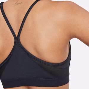 black indy v neck bra light support sports bra (small)